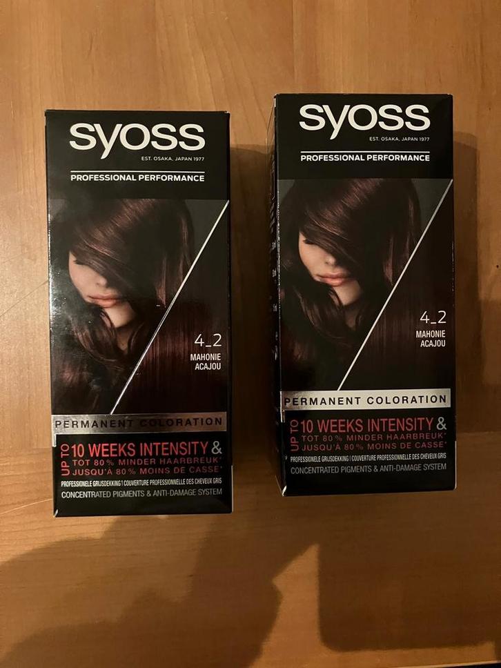 Syoss Haarverf kleur Mahonie Acajou 4-2, Sieraden, Tassen en Uiterlijk, Uiterlijk | Cosmetica en Make-up, Nieuw, Make-up, Gehele gezicht
