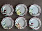 Vintage Barbotine borden set - fruit decor, Ophalen of Verzenden