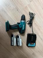 Makita Boormachine Set met 2 Accu's en Lader, Ophalen of Verzenden, Gebruikt