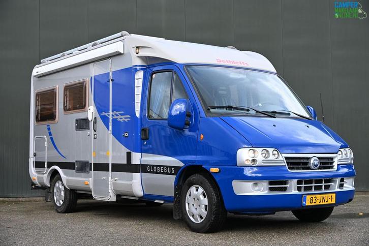 Dethleffs Globebus bj 2005|Luifel|Fitesdrager|Zonnepaneel, Caravans en Kamperen, Campers, Bedrijf, tot en met 2, Half-integraal