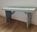 Brocante bankje grijs/groen, Ophalen, 100 tot 150 cm, Zo goed als nieuw, Brocante