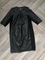 Dames jurk zwart 46 nep leder herfst/winter, Ophalen of Verzenden, Zo goed als nieuw, Maat 46/48 (XL) of groter, Zwart
