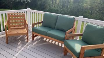 Loungestoel loungebank loungeset buiten douglashout  beschikbaar voor biedingen