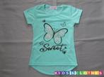 T Shirt Vlinder Tekst Sweet 134/140, Nieuw, Meisje, Ophalen of Verzenden, Shirt of Longsleeve