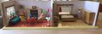 Jaren 50 / 60 poppenhuis met werkende verlichting, Ophalen of Verzenden, Gebruikt, Poppenhuis