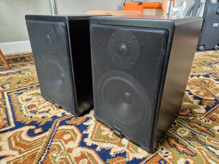 Canton Karat 920 zwarte speakers – Made in West-Germany, Audio, Tv en Foto, Luidsprekers, Gebruikt, Front, Rear of Stereo speakers
