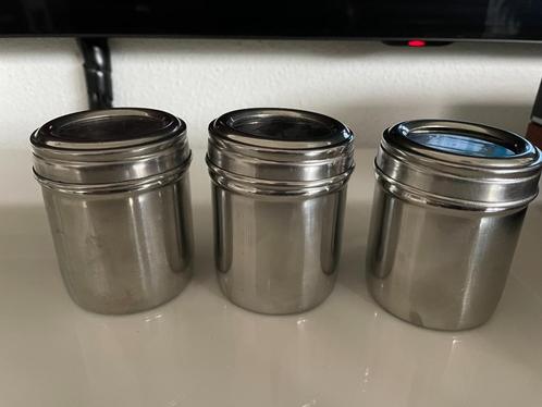 kruidenpotjes van ijzer, vintage / retro look 3 stuks, Huis en Inrichting, Keuken | Keukenbenodigdheden, Verzenden