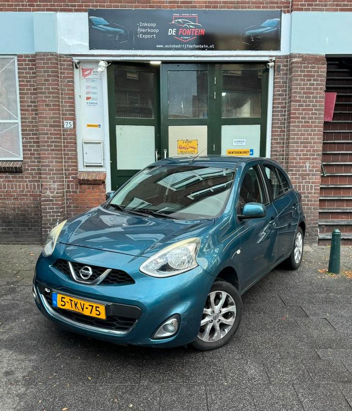 Nissan Micra 1.2 59KW 5DR 2014 Cruise cntrl/Airco/Boekjes, Auto's, Nissan, Bedrijf, Airconditioning, Centrale vergrendeling, Climate control