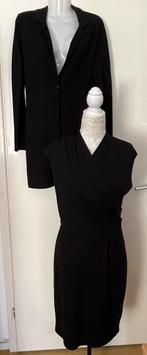 Juffrouw Janssen jurk met jasje maat M, Maat 38/40 (M), Kostuum of Pak, Zwart, Ophalen of Verzenden