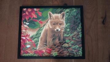 Diamond painting schilderij met vos beschikbaar voor biedingen