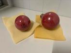 Te Koop : Vintage Oude Gloeilampen Rood 2 Stuks Lampen, Ophalen of Verzenden