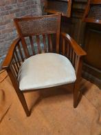 Stoel met webbing rug, zeer netjes! 6x, Antiek en Kunst, Ophalen