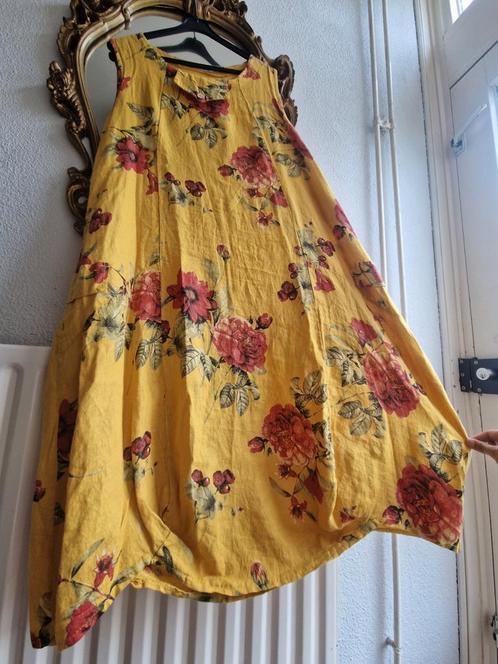 Als nieuw Made in italy linnen geel bloem ballon a lijn jurk, Kleding | Dames, Grote Maten, Zo goed als nieuw, Jurk, Geel, Ophalen of Verzenden