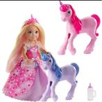Barbie Dreamtopia Chelsea Prinses en baby eenhoorn, Ophalen of Verzenden, Zo goed als nieuw, Barbie