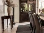 2 mooie notenhouten bijzettafels, Huis en Inrichting, Ophalen, Zo goed als nieuw, 25 tot 50 cm, Rond