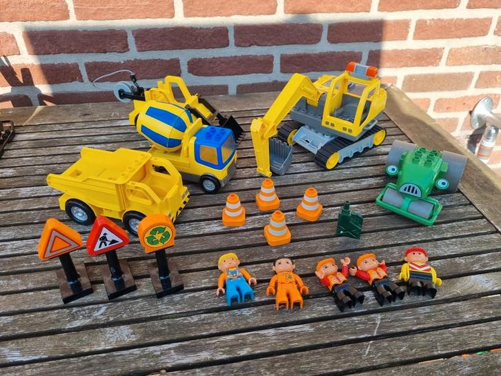 Duplo Bouwvoertuigen Set, Kinderen en Baby's, Speelgoed | Duplo en Lego, Gebruikt, Duplo, Complete set, Ophalen of Verzenden