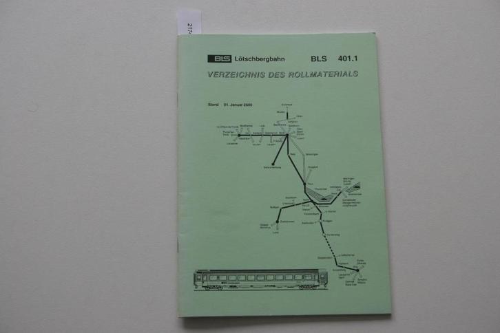 Vorschrift BLS: 401.1 - Verzeichnis des Rollmaterials (Stand, Verzamelen, Spoorwegen en Tramwegen, Gebruikt, Trein, Boek of Tijdschrift