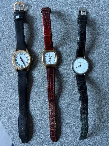 Vintage Horloges - Set van 3 beschikbaar voor biedingen