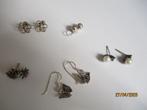 zilver hoorbellen 5 paar zilver ,olifanten vlinders etc., Met strass, Gebruikt, Overige voorstellingen, Ophalen of Verzenden