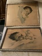 Vintage schilderijen baby, Antiek en Kunst, Curiosa en Brocante, Ophalen of Verzenden