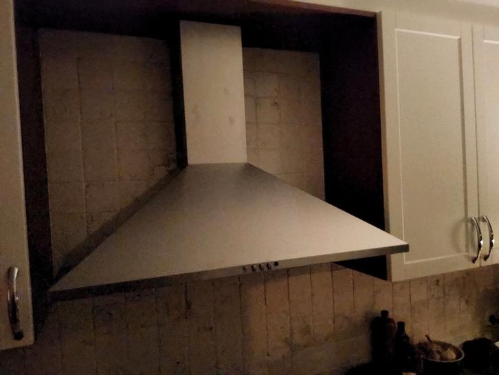 Davoline RVS Afzuigkap 90cm, Witgoed en Apparatuur, Afzuigkappen, Gebruikt, Vrijstaand, Wandschouwkap, 400 tot 600 m³ per uur