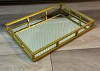 Gouden dienblad, Ophalen, Zo goed als nieuw, Rechthoekig, Metaal