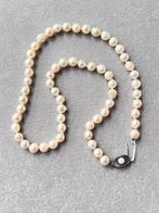 Parel keting met zilveren slot 835, Sieraden, Tassen en Uiterlijk, Antieke sieraden, Ophalen of Verzenden, Zilver, Ketting