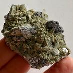 Galeniet chloriet pyriet kwarts cluster, Verzamelen, Mineralen en Fossielen, Ophalen of Verzenden