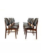 Set van 8 vintage eetkamerstoelen, Arne Hovmand Olsen ‘60, Hout, Ophalen of Verzenden, Zo goed als nieuw, Vijf, Zes of meer stoelen