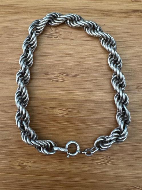 NIEUWSTAAT zilveren armband stevige KOORDSCHAKEL 31 GRAM, Sieraden, Tassen en Uiterlijk, Armbanden, Zo goed als nieuw, Zilver