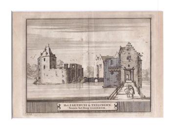 KOPER GRAVURE ,, HET JACHTHUIS TE TEILINGEN SASSENHEIM beschikbaar voor biedingen