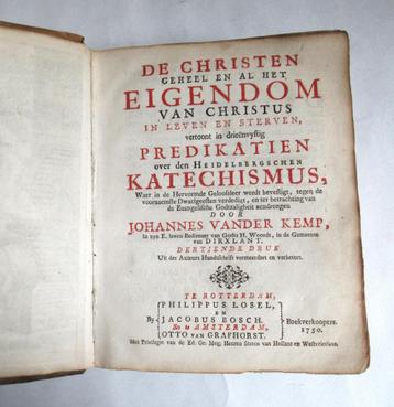Antiek De Christen geheel en het eigendom van Christus, 1750 beschikbaar voor biedingen
