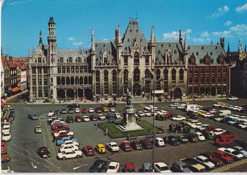 Brugge met auto's oa DAF 44, Renault 16, Verzamelen, Ansichtkaarten | België, Gelopen, West-Vlaanderen, 1960 tot 1980, Ophalen of Verzenden