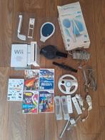 Nintendo Wii met 5 games, 2 controllers en accessoires, Nintendo, S, Met 2 controllers, Ophalen of Verzenden