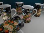 Zes Konitz mokken met bloemetjes - ongebruikt, Huis en Inrichting, Keuken | Servies, Ophalen of Verzenden, Nieuw, Overige stijlen