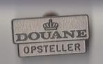 Douane Opsteller zilverkleur Schroef embleem speldje, Verzamelen, Niet vindbaar, Niet vindbaar, Nederland, Embleem of Badge