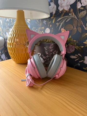 Razer Kraken Headset Kitty Editie Verlichte Kattenoren roze beschikbaar voor biedingen