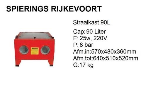 Straalkast zandstraalkast 90 L Spierings Rijkevoort, Doe-het-zelf en Verbouw, Reinigingsmachines, Nieuw, Overige typen, Ophalen of Verzenden