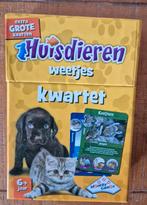 Kwartet : Huisdierenweetjes/ extra grote kaarten, Verzamelen, Speelkaarten, Jokers en Kwartetten, Ophalen of Verzenden, Zo goed als nieuw