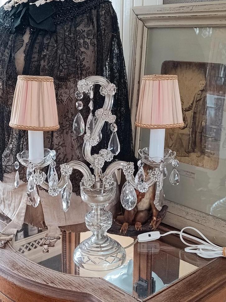 Prachtig girandole compleet met kapjes🌹, Antiek en Kunst, Curiosa en Brocante, Ophalen of Verzenden