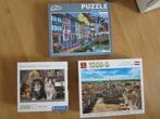 Drie complete legpuzzels, Ophalen of Verzenden, 500 t/m 1500 stukjes, Zo goed als nieuw, Legpuzzel