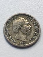 Nederland 5 Cents 1850 Willem III, Koning Willem III, Zilver, Ophalen of Verzenden, Losse munt