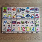 Houten noppenpuzzel boom roos vis, 10 tot 50 stukjes, Ophalen of Verzenden, Zo goed als nieuw, Van hout