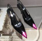 Nieuwe Saint Laurent Vesper pumps met metallic tips, It 37, Kleding | Dames, Pumps, Verzenden, Zwart, Nieuw