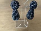 Blauwe Kristallen Hangers Oorbellen, Met kristal, Overige materialen, Hangers, Blauw