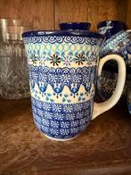 Bunzlau hoge mok XL in Blue Coral, Ophalen of Verzenden, Zo goed als nieuw, Overige stijlen, Kop(pen) en/of Schotel(s)