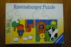 Ravensburger '' OP DE BOERDERIJ '' 9 & 16 stukjes., Kinderen en Baby's, Speelgoed | Kinderpuzzels, 10 tot 50 stukjes, Gebruikt