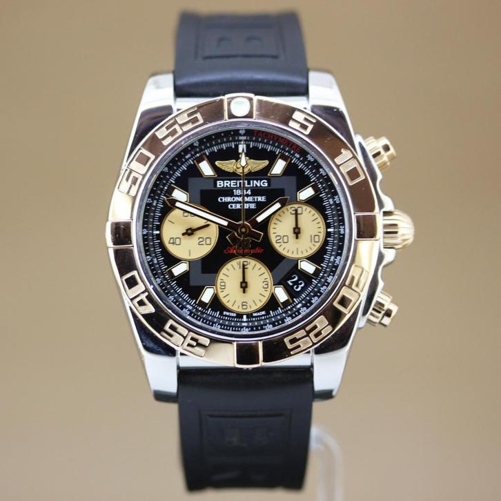 Breitling Chronomat 41 Staal Rosegoud CB0140, Sieraden, Tassen en Uiterlijk, Horloges | Heren, Gebruikt, Polshorloge, Breitling