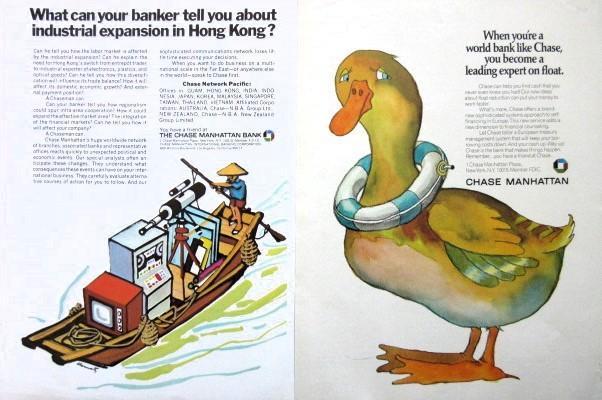 29 vintage advertenties reclames banken 1969-72 bank, Verzamelen, Merken en Reclamevoorwerpen, Gebruikt, Overige typen, Ophalen of Verzenden