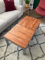 Salontafel dik houten blad 2x, Gebruikt, 50 tot 100 cm, Vierkant, Minder dan 50 cm